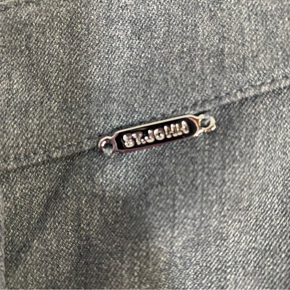 ST. JOHN Pants NEW Strait Leg Size 4 Charcoal Gray Stretch Trouser - Picture 12 of 17